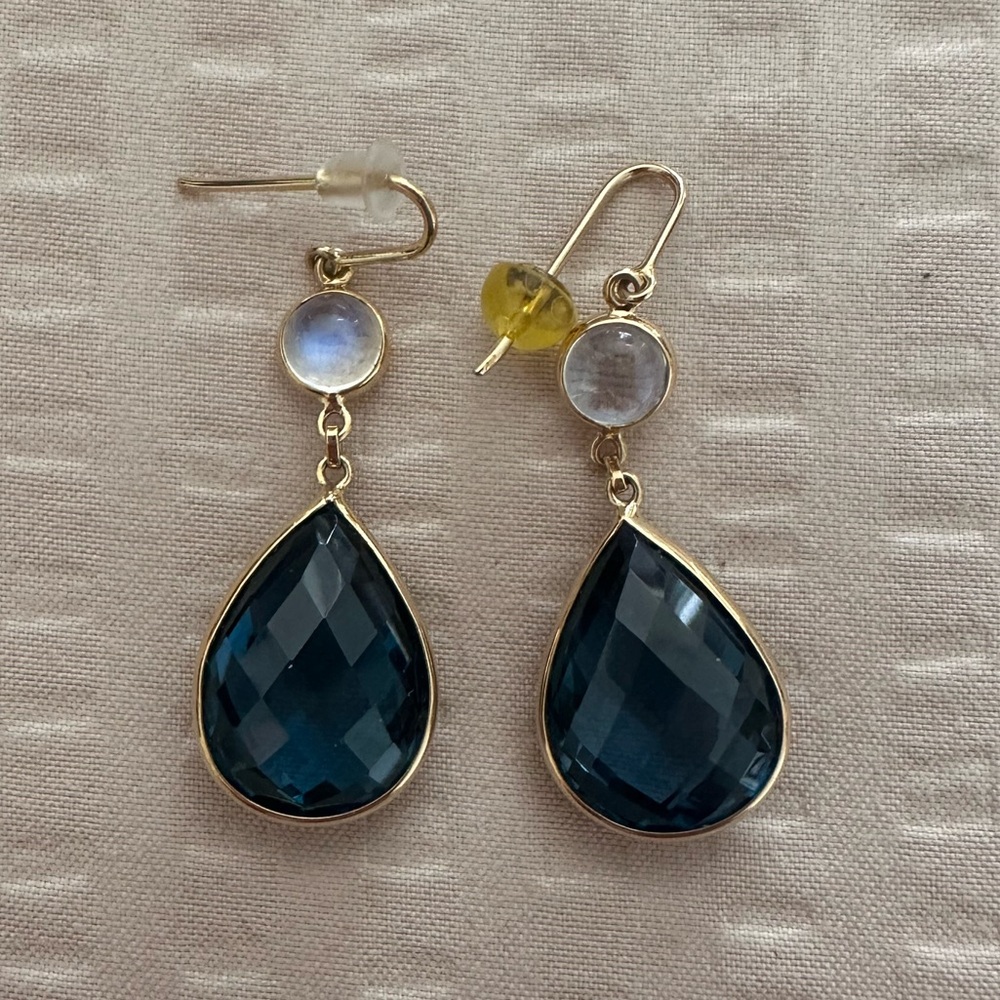 Sapphire drop earrings